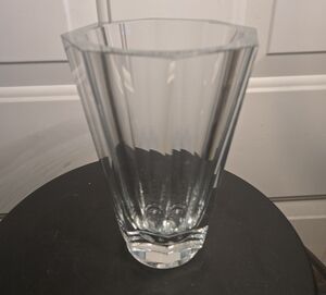 Josef Hoffmann Moser Style Elegant Clear Glass Vase